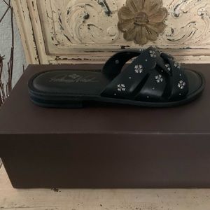 Patricia Nash, new in box, black leather slide sandal